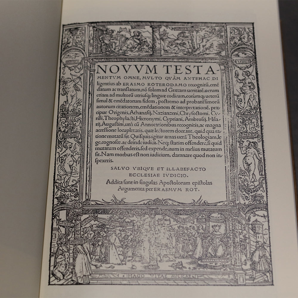 Erasmus Greek New Testament - 1519 Facsimile Carroll Stallone Rawhide Leather