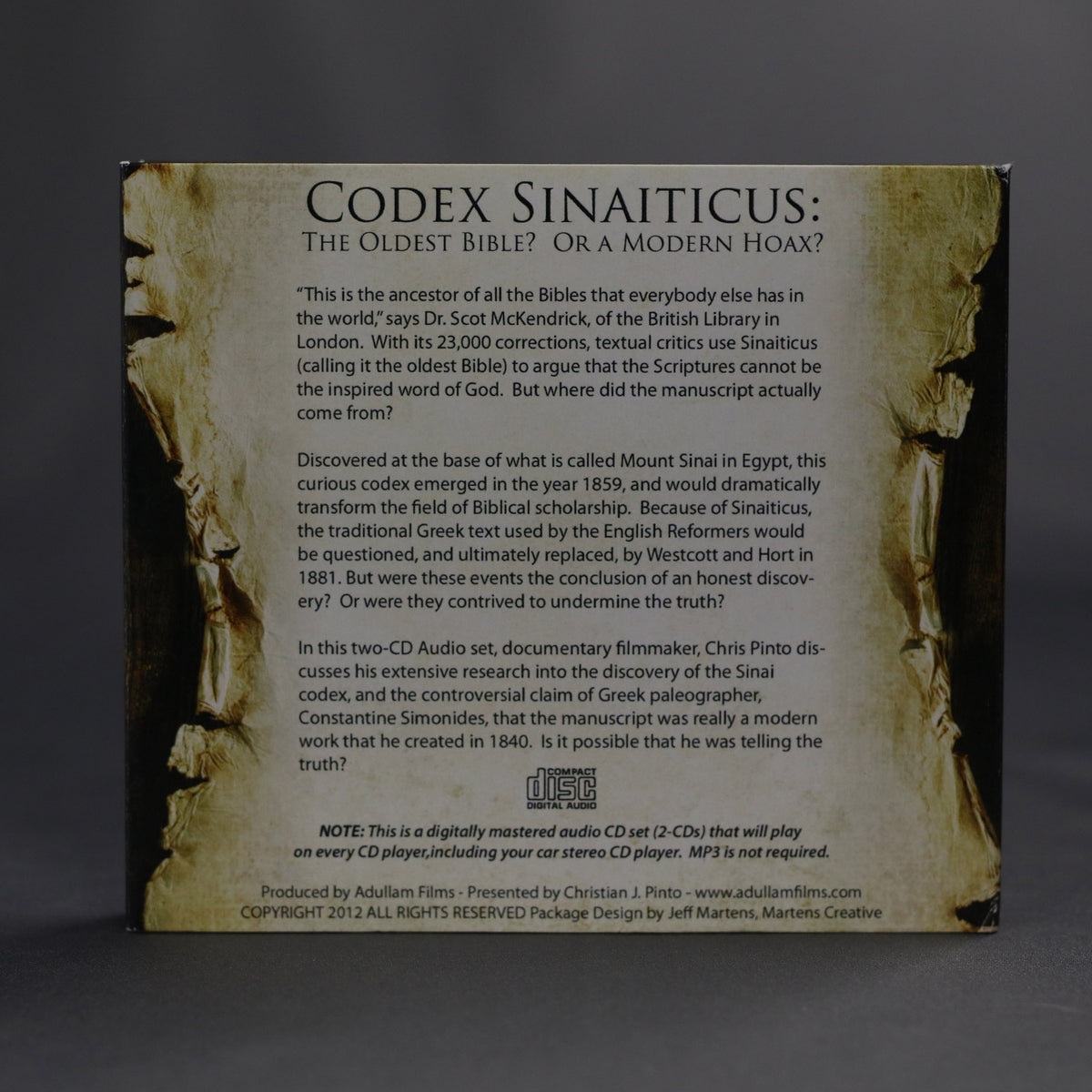 Codex Sinaiticus - The Oldest Bible? Or a Modern Hoax? (2-disc audio CD)