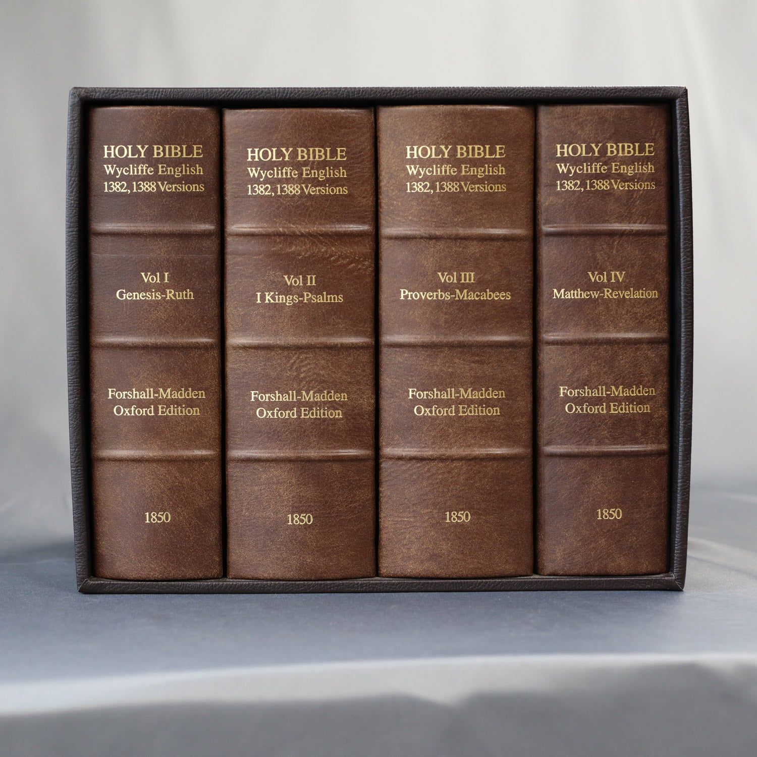 Wycliffe Bible (1382, 1388 versions) - 1850 Forshall-Madden Oxford Edi -  Biblical Heritage Exhibit